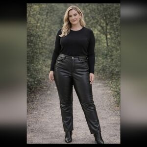 Loft Women's Faux Leather Pants Size 12 NWT